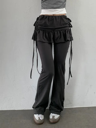 Crochet Bootcut Skirt Leggings Pants
