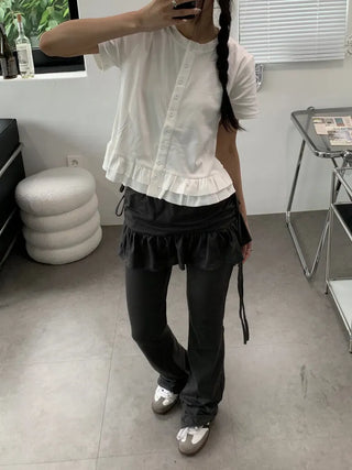 Crochet Bootcut Skirt Leggings Pants