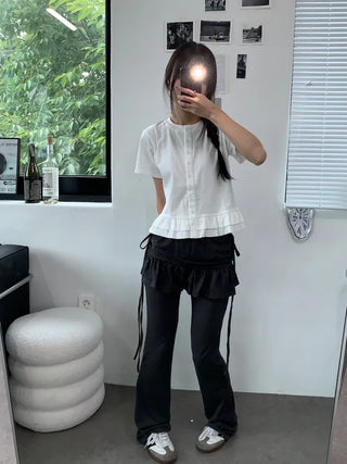 Crochet Bootcut Skirt Leggings Pants