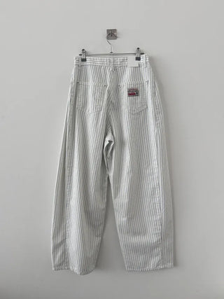 Moti Loose Wide Striped Cotton Pants