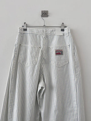 Moti Loose Wide Striped Cotton Pants