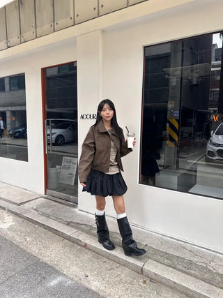 Lee Know Striped Off-Shoulder Long Sleeve T-Shirt Daily Autumn Winter