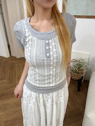 Lucen Lace Layered T-shirt
