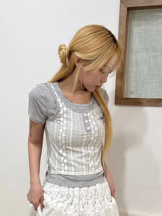 Lucen Lace Layered T-shirt