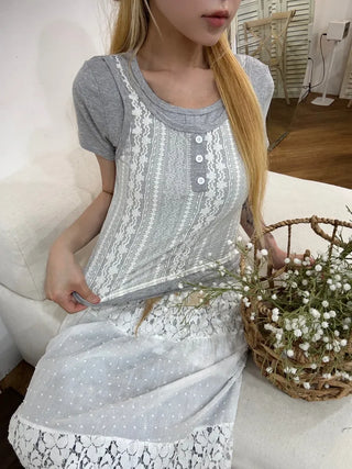 Lucen Lace Layered T-shirt