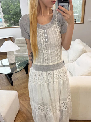 Lucen Lace Layered T-shirt