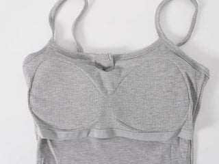 Kao Snap Button Ribbed Sleeveless Top