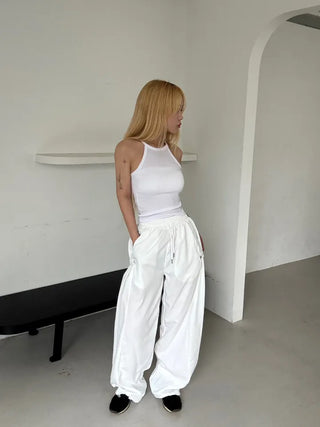 Moody Chewy Basic Ribbed Halter Sleeveless