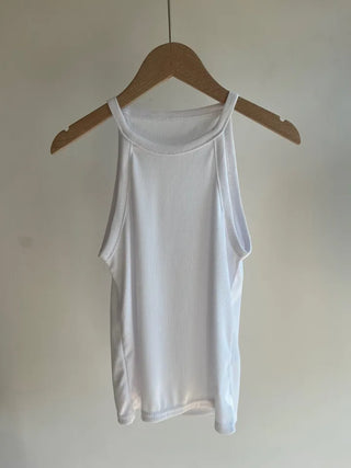 Moody Chewy Basic Ribbed Halter Sleeveless