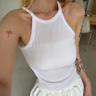 Moody Chewy Basic Ribbed Halter Sleeveless