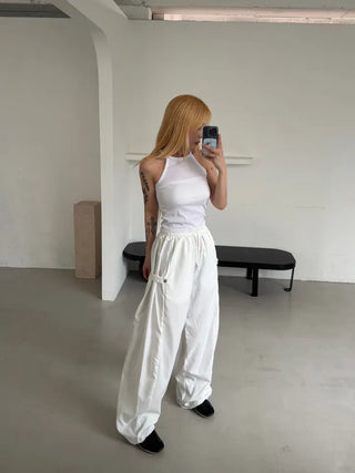 Moody Chewy Basic Ribbed Halter Sleeveless