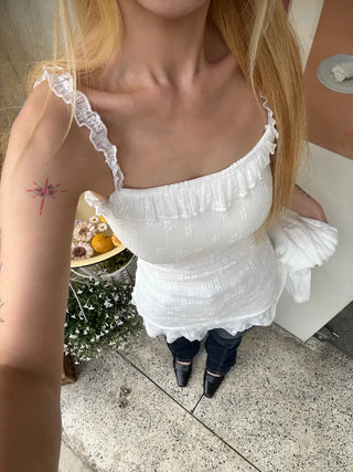 Benoît Frill Sleeveless Mini Dress