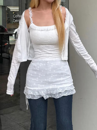 Benoît Frill Sleeveless Mini Dress