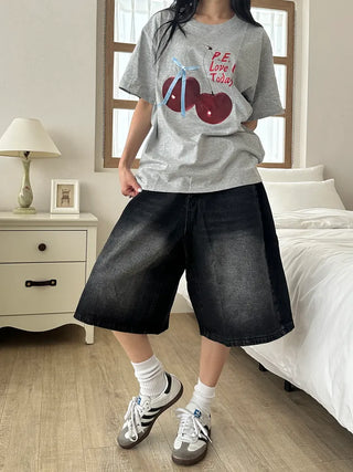 Maro Simple Cotton Round Neck Short Sleeve T-shirt
