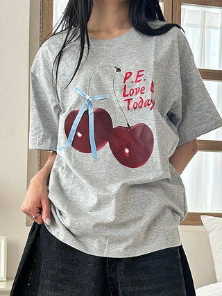Maro Simple Cotton Round Neck Short Sleeve T-shirt