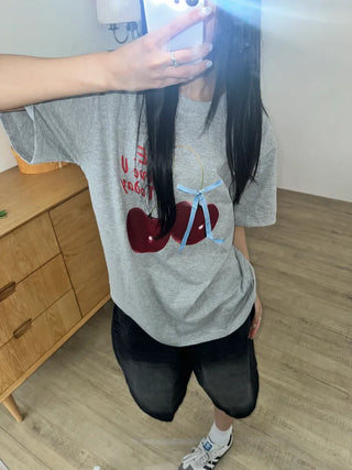 Maro Simple Cotton Round Neck Short Sleeve T-shirt