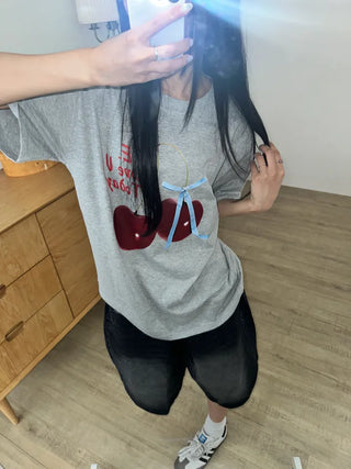 Maro Simple Cotton Round Neck Short Sleeve T-shirt