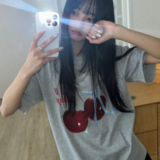 Maro Simple Cotton Round Neck Short Sleeve T-shirt