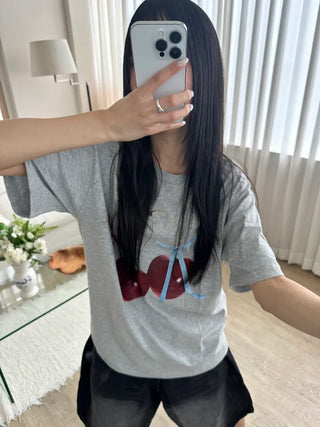 Maro Simple Cotton Round Neck Short Sleeve T-shirt