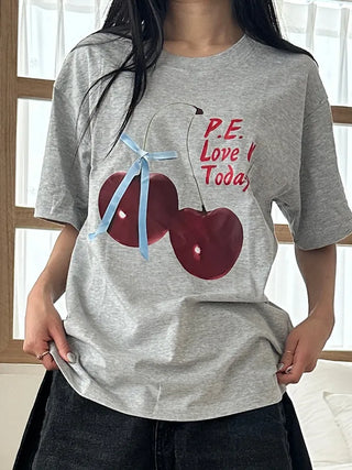 Maro Simple Cotton Round Neck Short Sleeve T-shirt