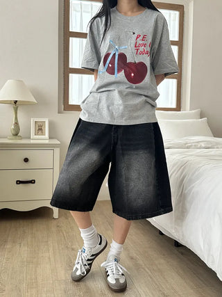 Maro Simple Cotton Round Neck Short Sleeve T-shirt