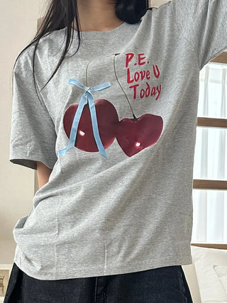 Maro Simple Cotton Round Neck Short Sleeve T-shirt
