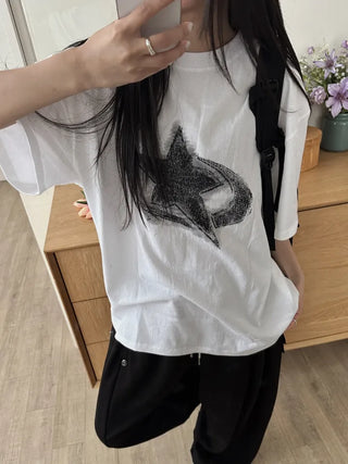 Dina Printed Oversized Short Sleeve T-shirt