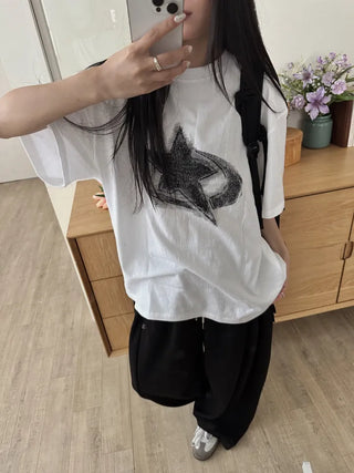 Dina Printed Oversized Short Sleeve T-shirt
