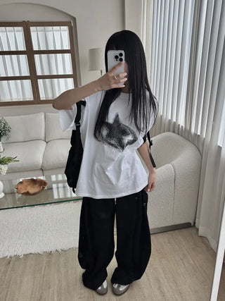 Dina Printed Oversized Short Sleeve T-shirt