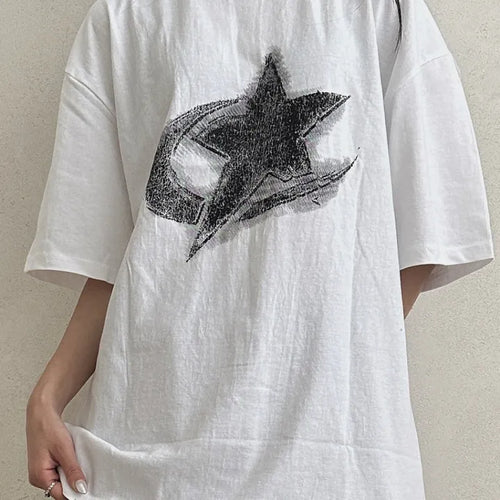 Dina Printed Oversized Short Sleeve T-shirt