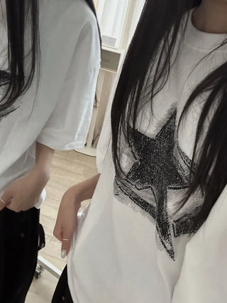 Dina Printed Oversized Short Sleeve T-shirt