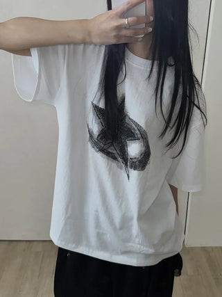 Dina Printed Oversized Short Sleeve T-shirt