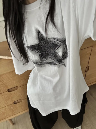 Dina Printed Oversized Short Sleeve T-shirt