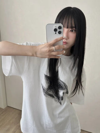Dina Printed Oversized Short Sleeve T-shirt