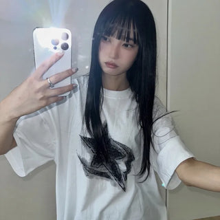 Dina Printed Oversized Short Sleeve T-shirt