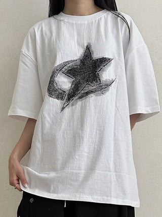 Dina Printed Oversized Short Sleeve T-shirt