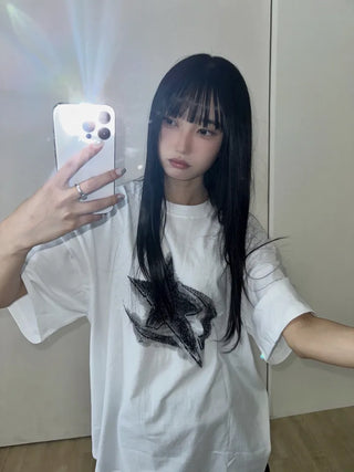 Dina Printed Oversized Short Sleeve T-shirt