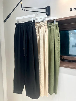 Wiz Retro Hip Linen Long Pants