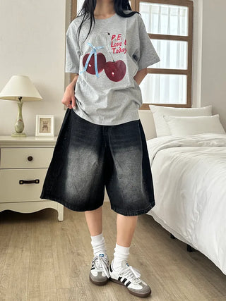 Tika Casual Denim Pocket Bermuda Shorts