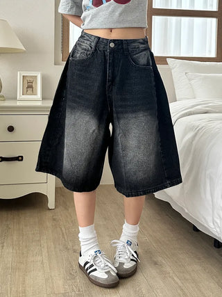Tika Casual Denim Pocket Bermuda Shorts