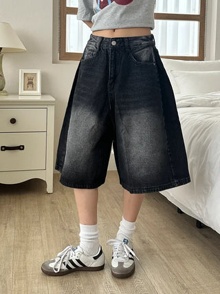 Tika Casual Denim Pocket Bermuda Shorts