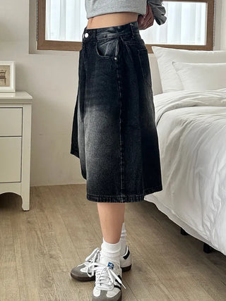 Tika Casual Denim Pocket Bermuda Shorts
