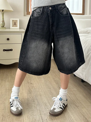 Tika Casual Denim Pocket Bermuda Shorts