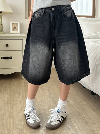 Tika Casual Denim Pocket Bermuda Shorts