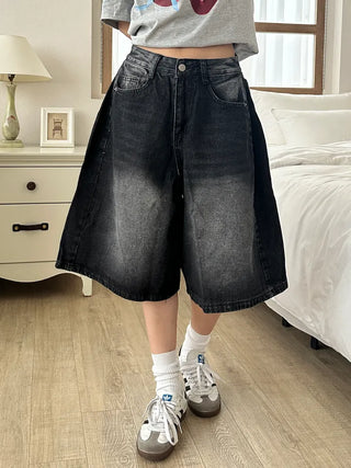 Tika Casual Denim Pocket Bermuda Shorts