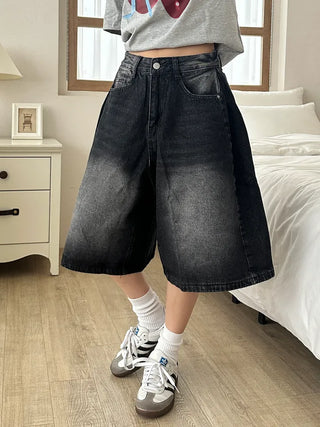 Tika Casual Denim Pocket Bermuda Shorts