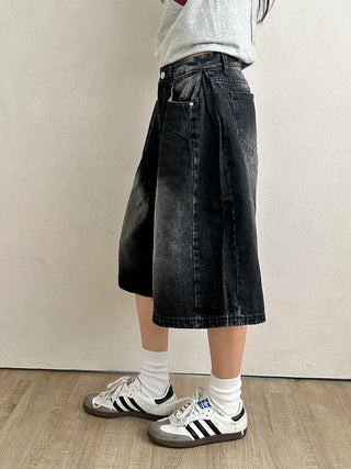 Tika Casual Denim Pocket Bermuda Shorts