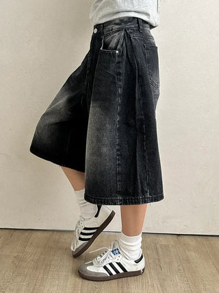 Tika Casual Denim Pocket Bermuda Shorts