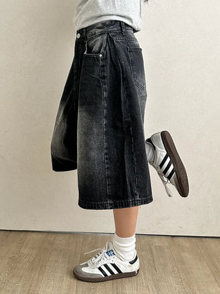 Tika Casual Denim Pocket Bermuda Shorts