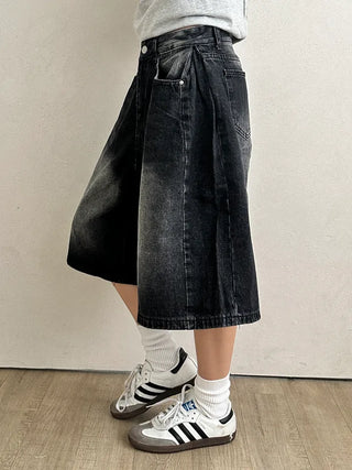 Tika Casual Denim Pocket Bermuda Shorts